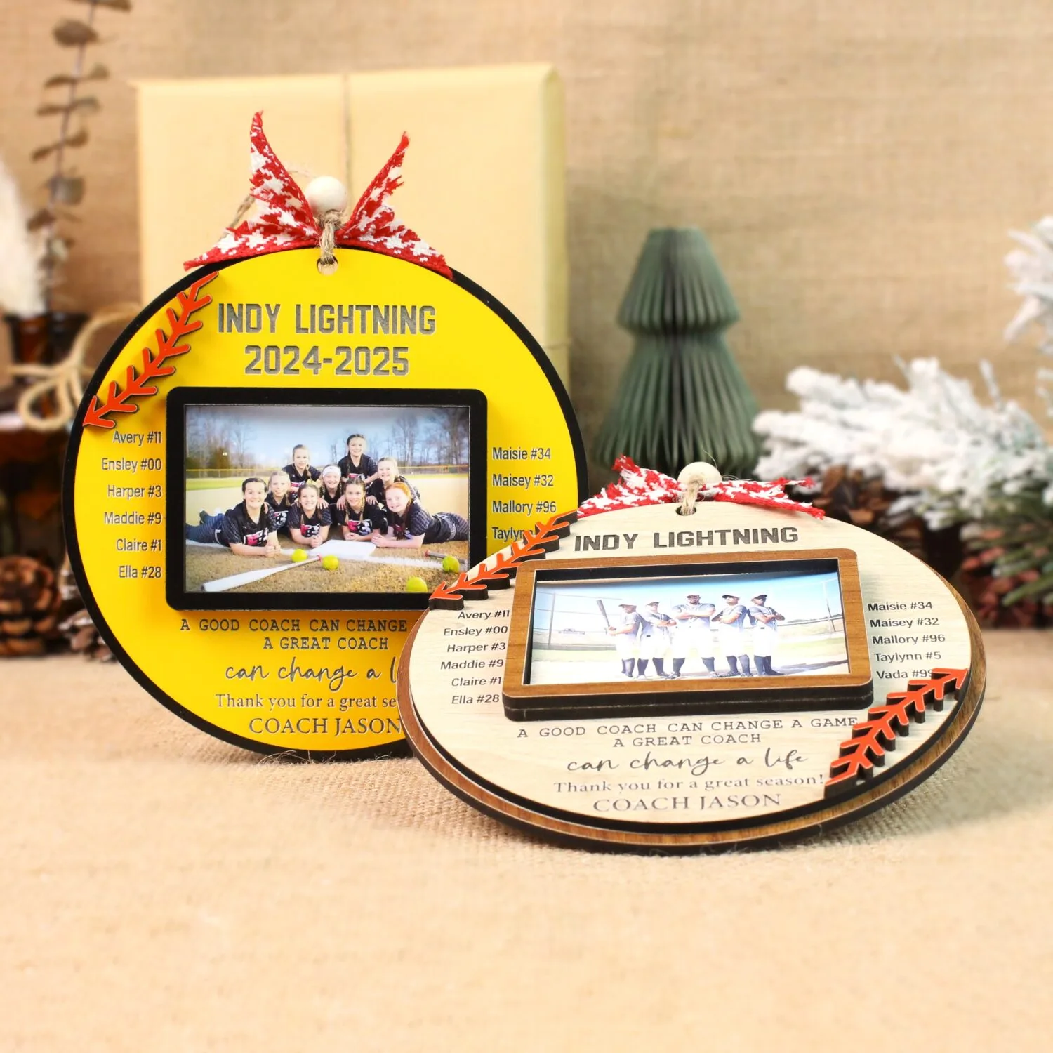 Custom Baseball Softball Team Photo Ornament – Personalized Team Keepsake | Personalized Ornament - Image 4
