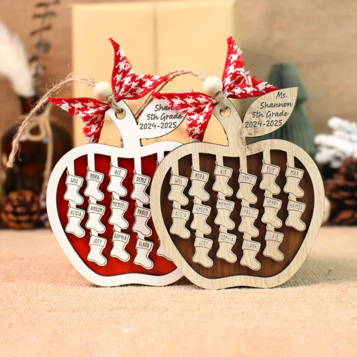 Personalized Teacher Thank You Ornament – Custom Appreciation Gift for Teacher | Personalized Ornament | Woodhug