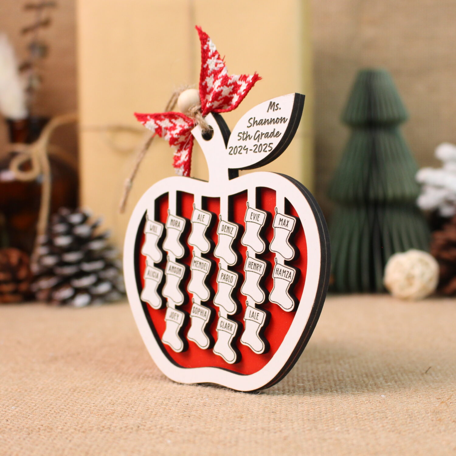 Personalized Teacher Thank You Ornament – Custom Appreciation Gift for Teacher | Personalized Ornament | Woodhug - Image 7