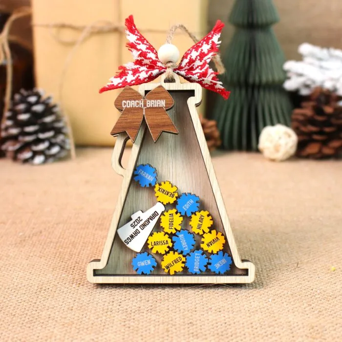 Personalized Cheerleader Team Ornament – Custom Cheer Team Keepsake | Personalized Custom | Woodhug