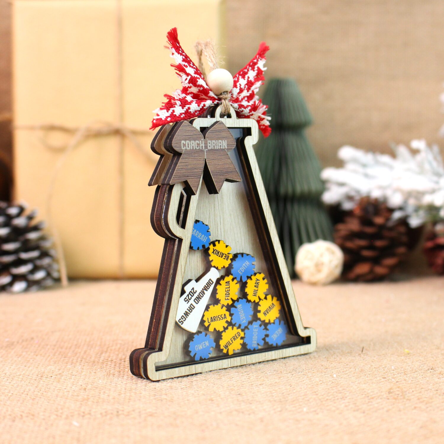 Personalized Cheerleader Team Ornament – Custom Cheer Team Keepsake | Personalized Custom | Woodhug - Image 5