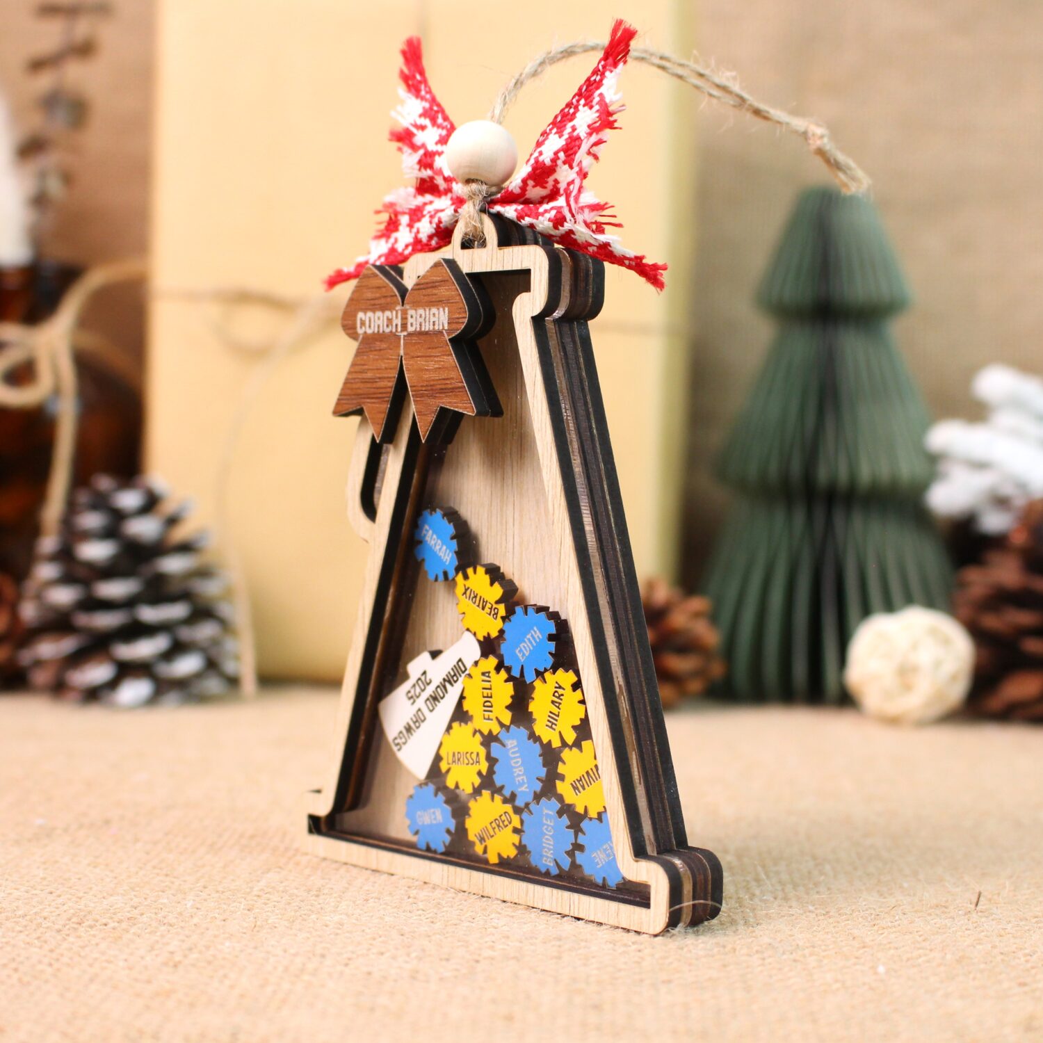 Personalized Cheerleader Team Ornament – Custom Cheer Team Keepsake | Personalized Custom | Woodhug - Image 6