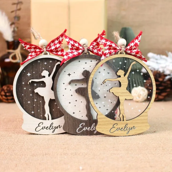 Personalized Ballerina Ornament – Custom Dance Keepsake for Ballet Dancer | Personalized Ornament | Woodhug