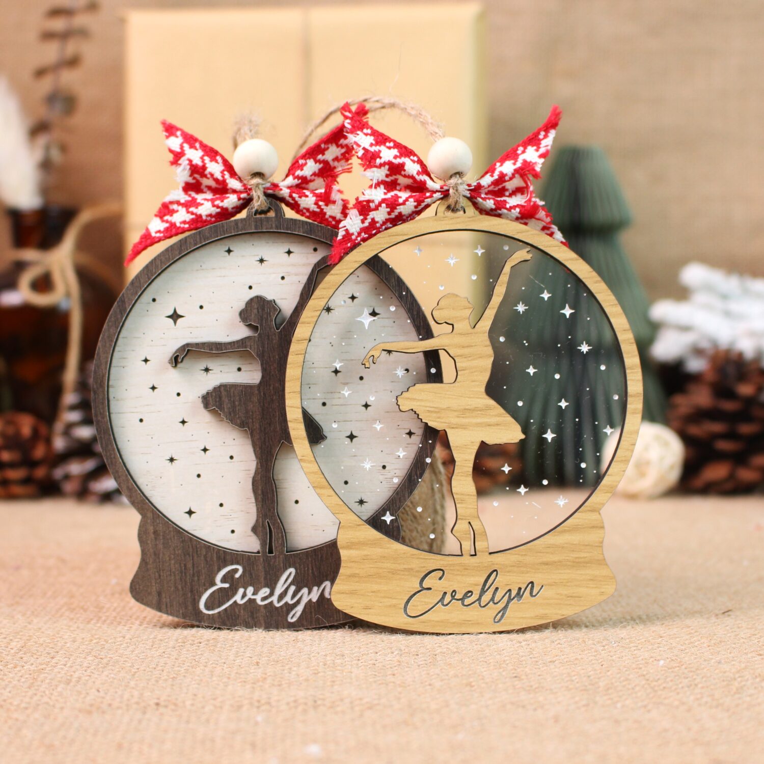 Personalized Ballerina Ornament – Custom Dance Keepsake for Ballet Dancer | Personalized Ornament | Woodhug - Image 4