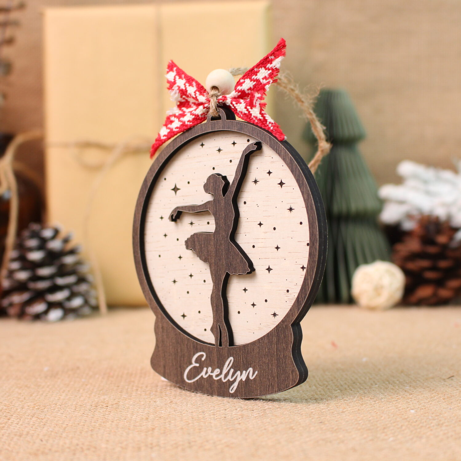 Personalized Ballerina Ornament – Custom Dance Keepsake for Ballet Dancer | Personalized Ornament | Woodhug - Image 7