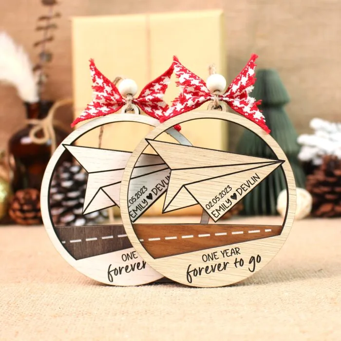 Personalized Paper 1st Anniversary Ornament - Paper Traditional 1st Wedding Ornament | Personalized Ornament