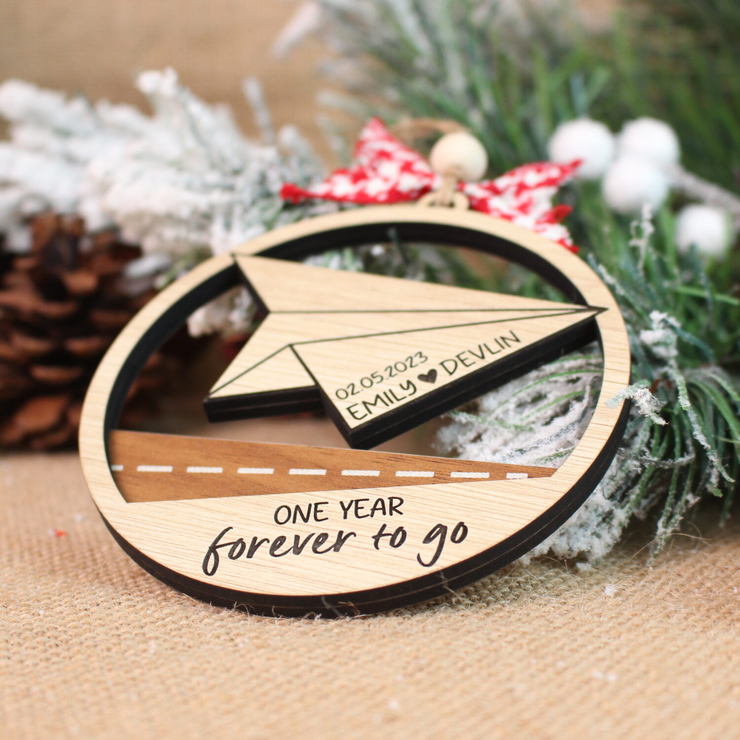 Personalized Paper 1st Anniversary Ornament - Paper Traditional 1st Wedding Ornament | Personalized Ornament - Image 7