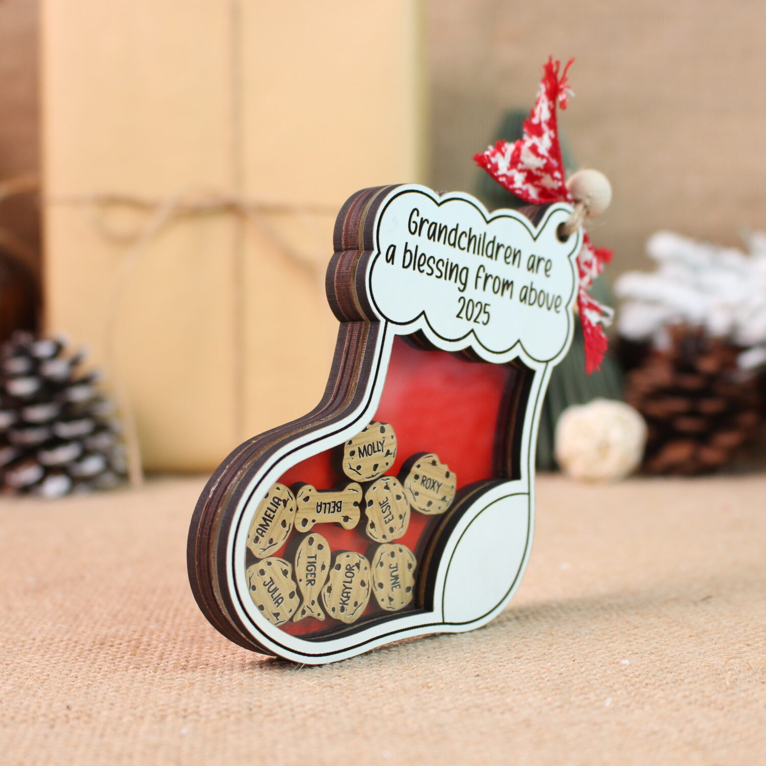 Personalized Cookie Family Shaker Ornament – Custom Family Names & Pets Keepsake | Personalized Ornament - Image 6