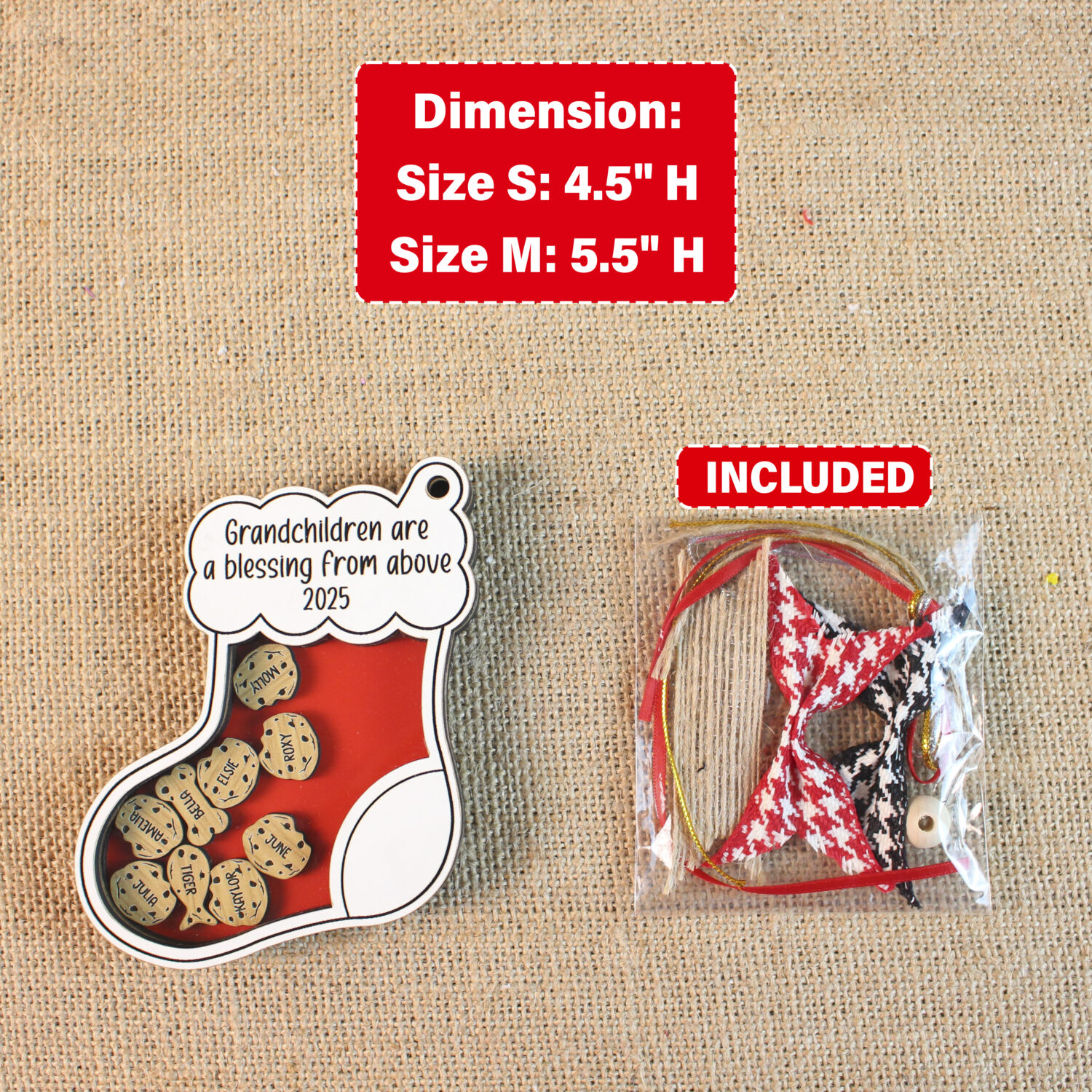 Personalized Cookie Family Shaker Ornament – Custom Family Names & Pets Keepsake | Personalized Ornament - Image 2