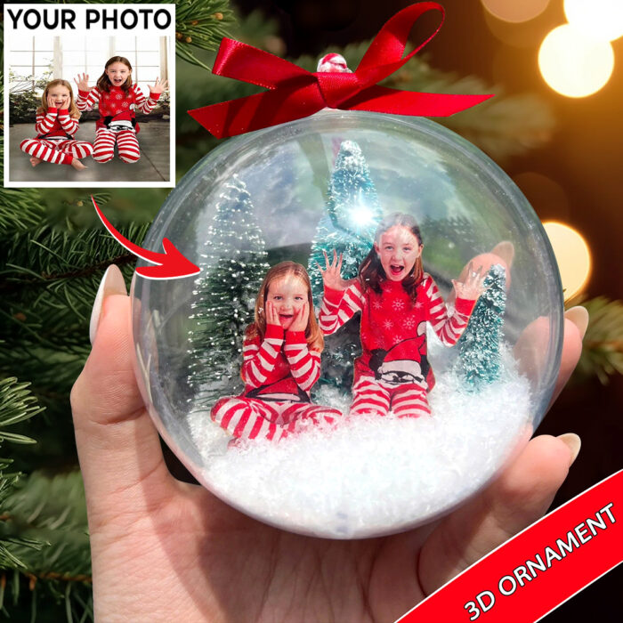 Personalized 3D Photo Christmas Ball Ornament | Personalized Ornament