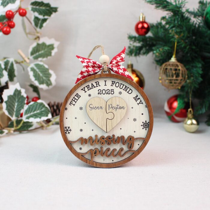Personalized “The Year I Found My Missing Piece” Ornament | Personalized Ornament - Image 10