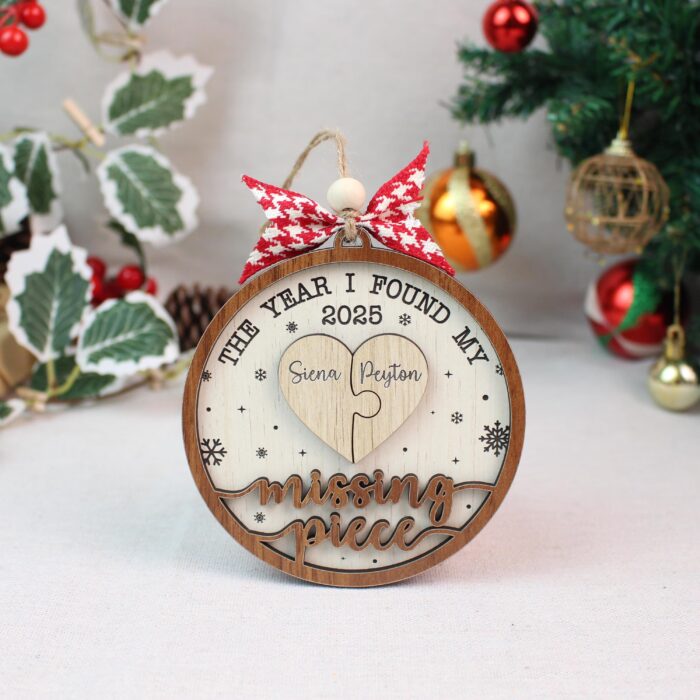 Personalized “The Year I Found My Missing Piece” Ornament | Personalized Ornament - Image 12