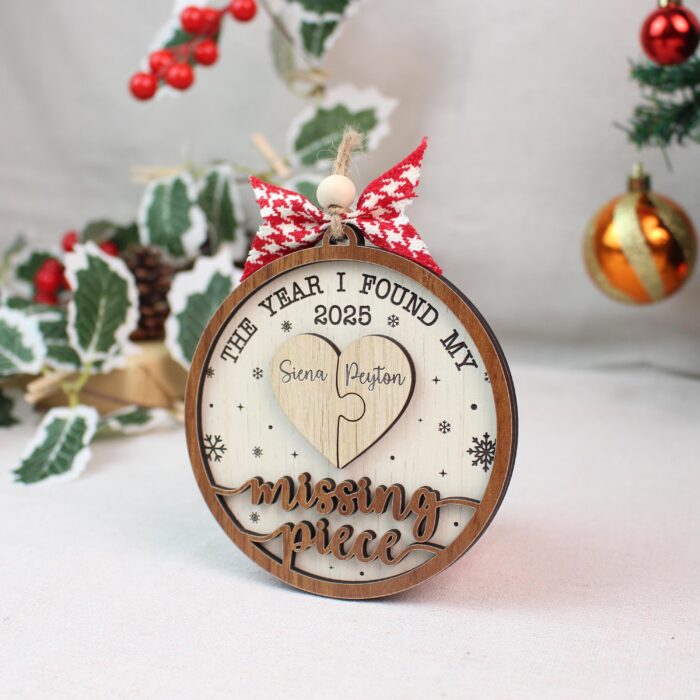 Personalized “The Year I Found My Missing Piece” Ornament | Personalized Ornament - Image 13