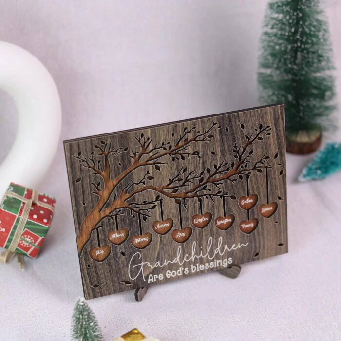 Personalized “Grandchildren Are God’s Blessings” Sign | Personalized Sign - Image 6