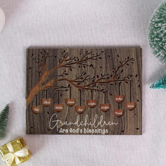 Personalized “Grandchildren Are God’s Blessings” Sign | Personalized Sign - Image 5