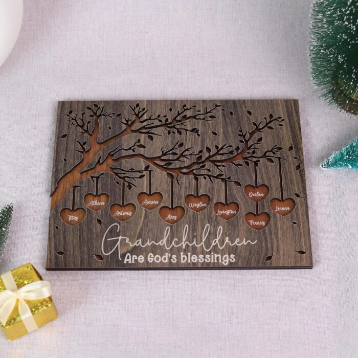 Personalized “Grandchildren Are God’s Blessings” Sign | Personalized Sign - Image 4