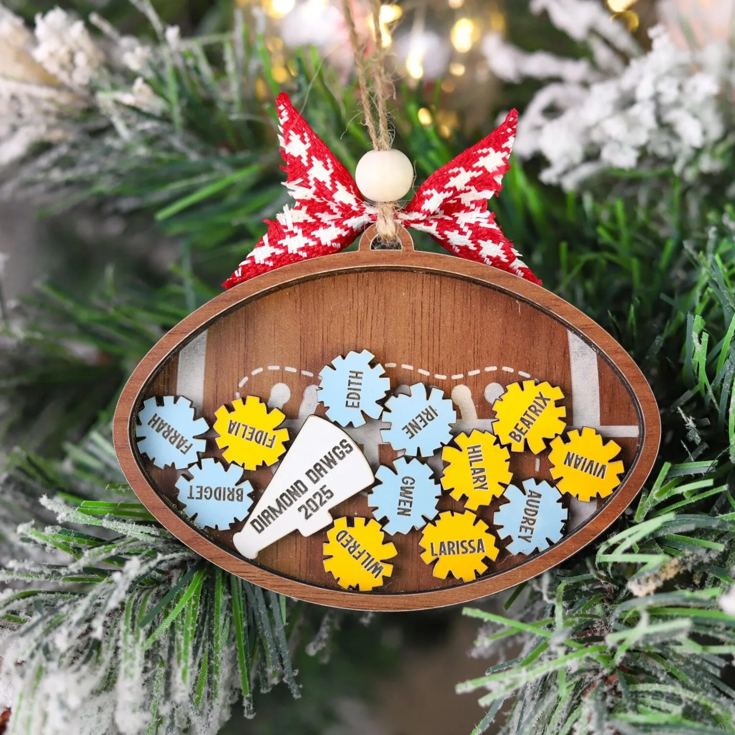 Personalized 4D Cheer Coach Shaker Ornament | Personalized Ornament | Woodhug - Image 9