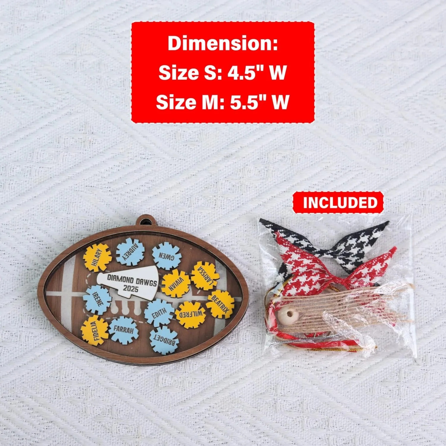 Personalized 4D Cheer Coach Shaker Ornament | Personalized Ornament | Woodhug - Image 2