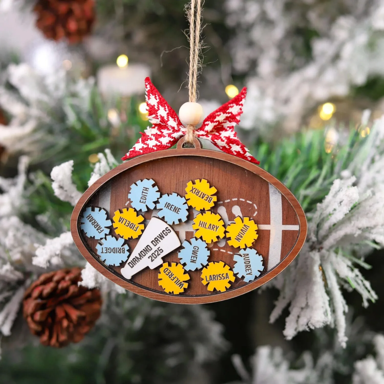 Personalized 4D Cheer Coach Shaker Ornament | Personalized Ornament | Woodhug - Image 5