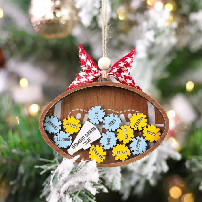 Personalized 4D Cheer Coach Shaker Ornament | Personalized Ornament | Woodhug