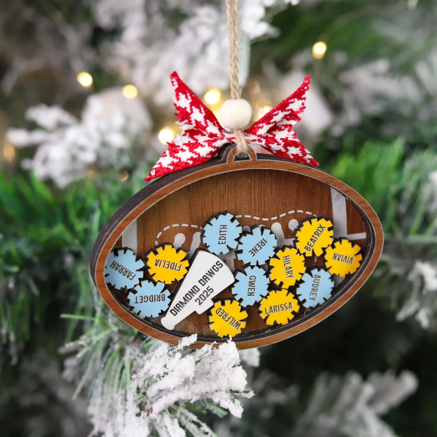 Personalized 4D Cheer Coach Shaker Ornament | Personalized Ornament | Woodhug - Image 8