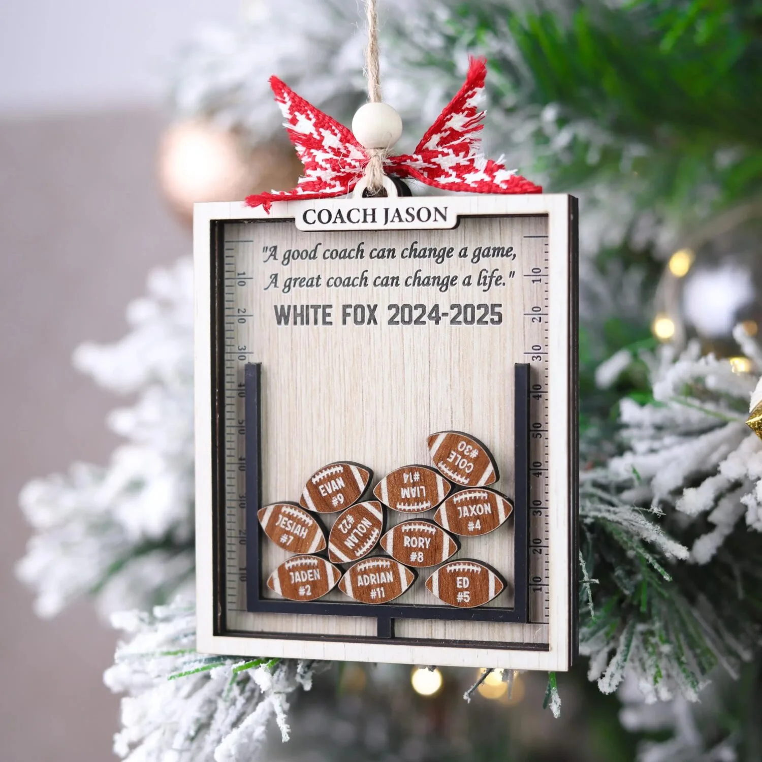 Personalized 4D Football Shaker Ornament | Personalized Ornament - Image 9