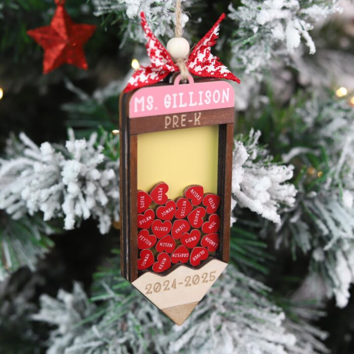 Personalized Teacher Shaker Christmas Ornament | Personalized Ornament - Image 9