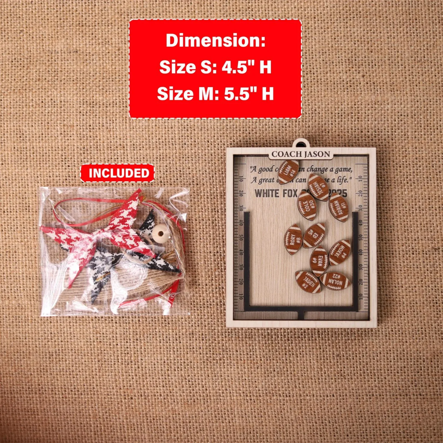 Personalized 4D Football Shaker Ornament | Personalized Ornament - Image 2