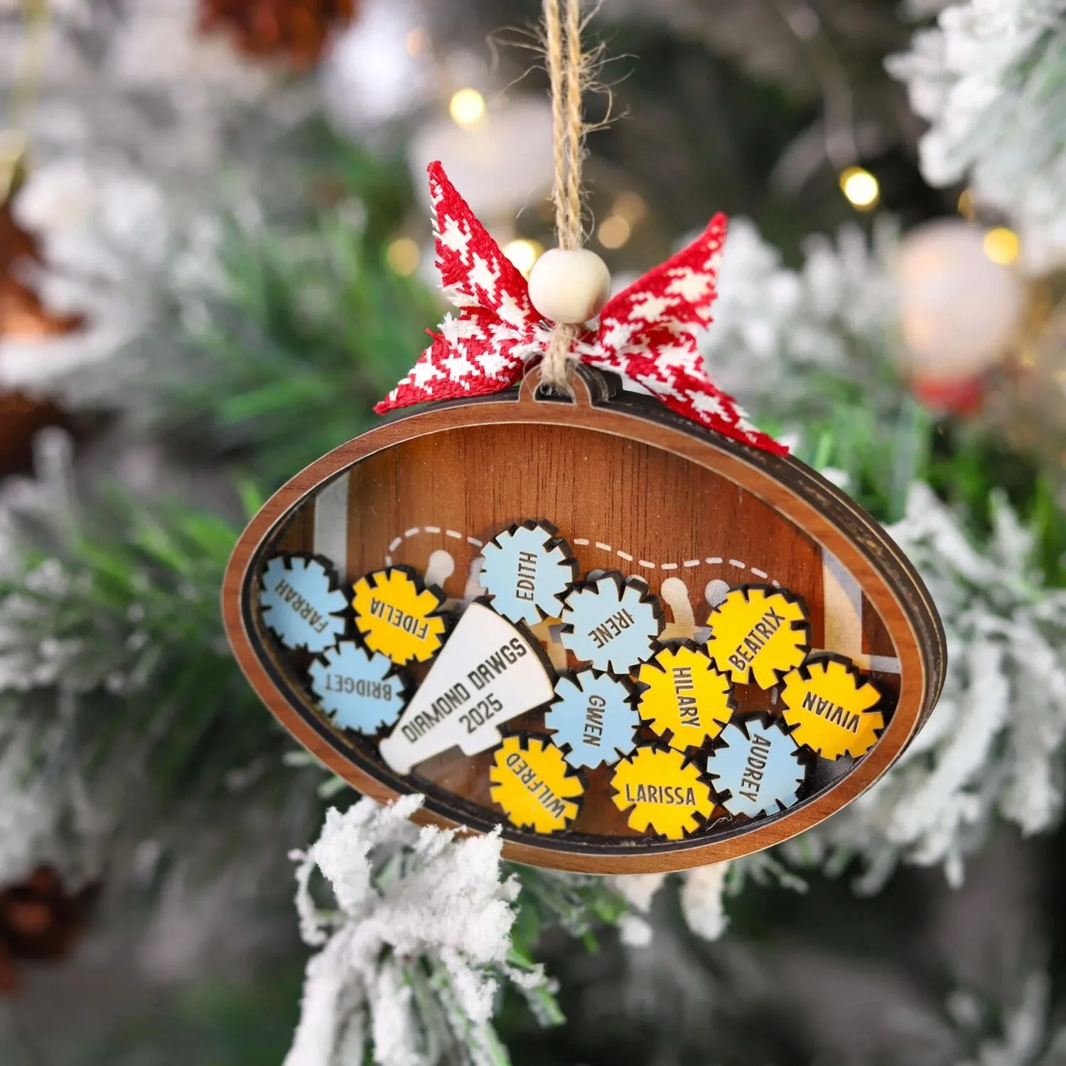 Personalized 4D Cheer Coach Shaker Ornament | Personalized Ornament | Woodhug - Image 7