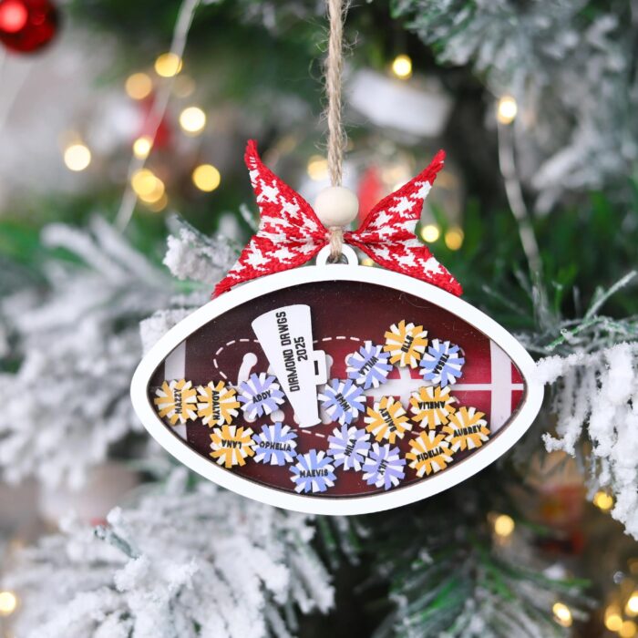 Personalized Football Cheerleader Shaker Ornament | Personalized Ornament - Image 4