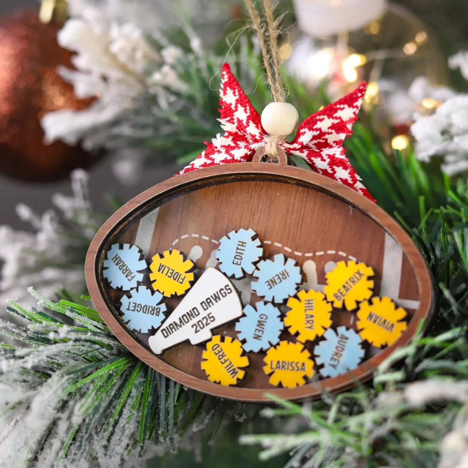 Personalized 4D Cheer Coach Shaker Ornament | Personalized Ornament | Woodhug - Image 6