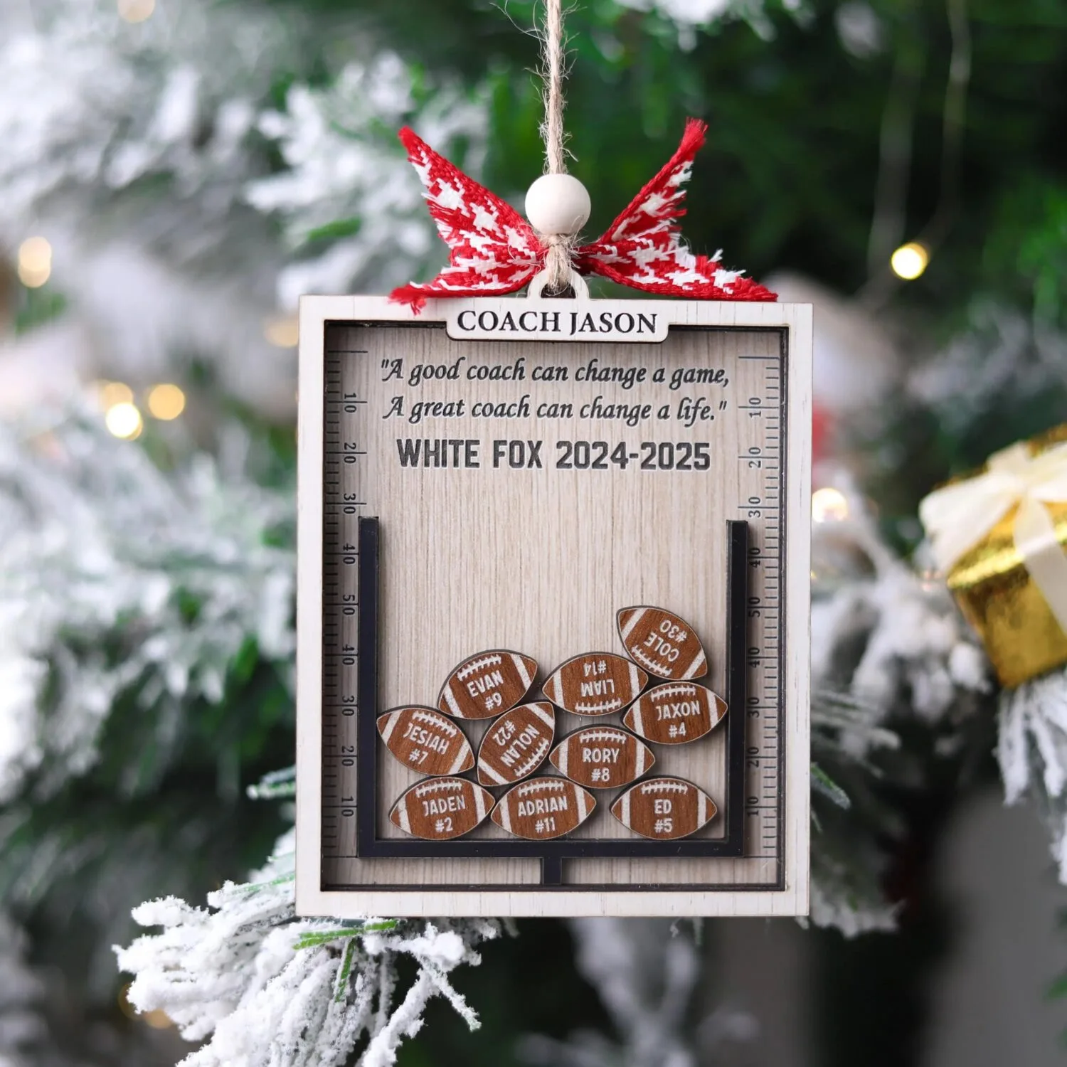 Personalized 4D Football Shaker Ornament | Personalized Ornament - Image 6