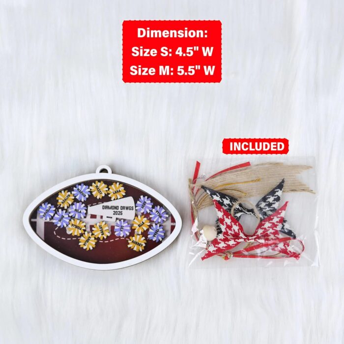Personalized Football Cheerleader Shaker Ornament | Personalized Ornament - Image 2