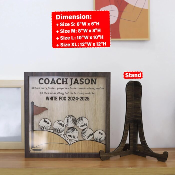Personalized Golf Coach Shaker Sign | Personalized Sign - Image 2