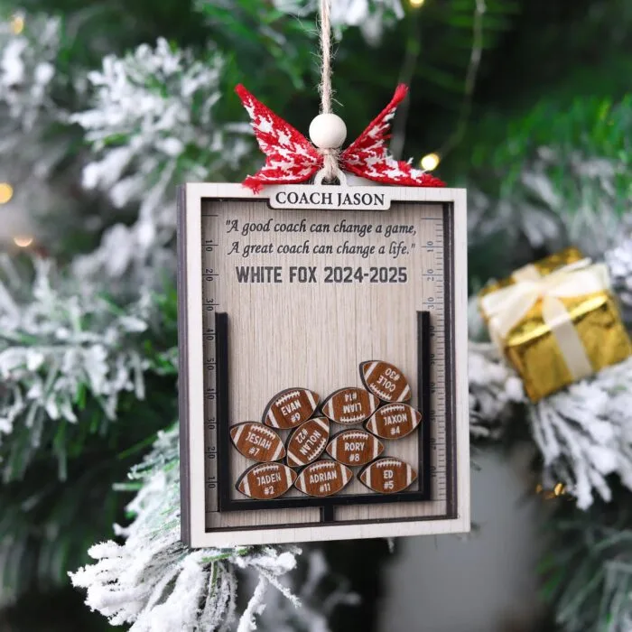 Personalized 4D Football Shaker Ornament | Personalized Ornament