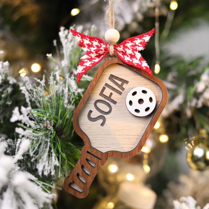 Personalized Pickleball Paddle Christmas Ornament| Personalized Ornament - Image 4