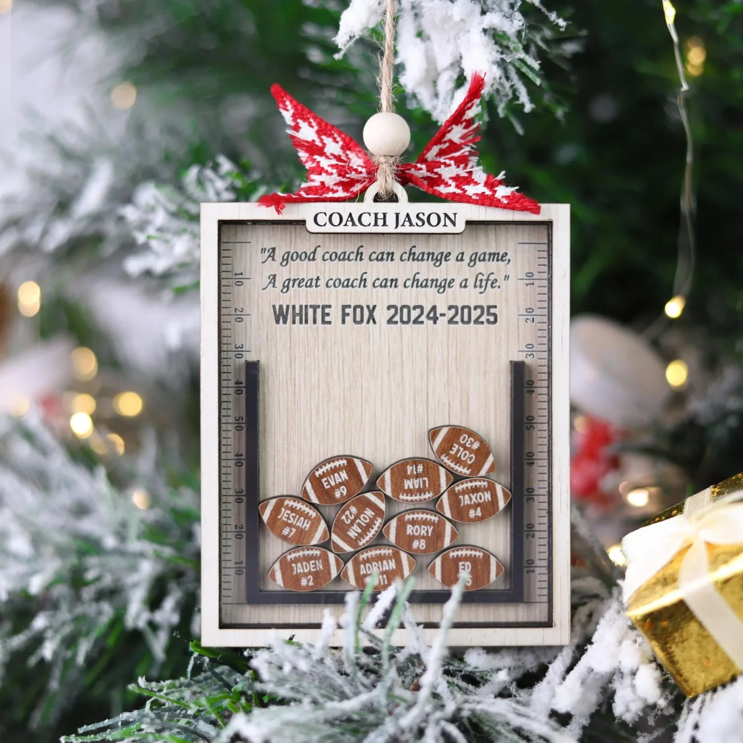 Personalized 4D Football Shaker Ornament | Personalized Ornament - Image 8