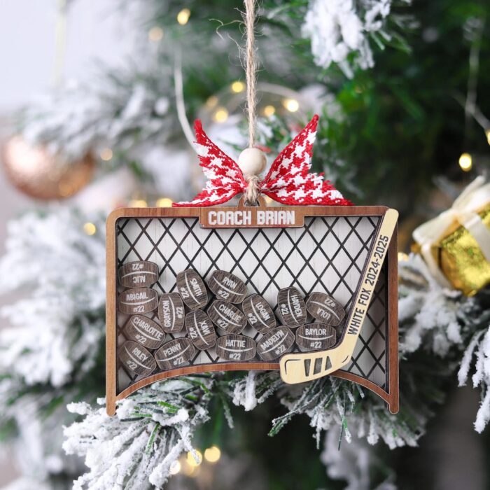 Personalized 4D Hockey Shaker Ornament | Personalized Ornament - Image 10