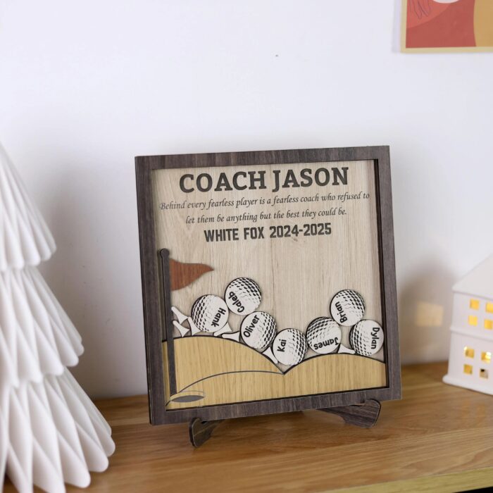 Personalized Golf Coach Shaker Sign | Personalized Sign - Image 4
