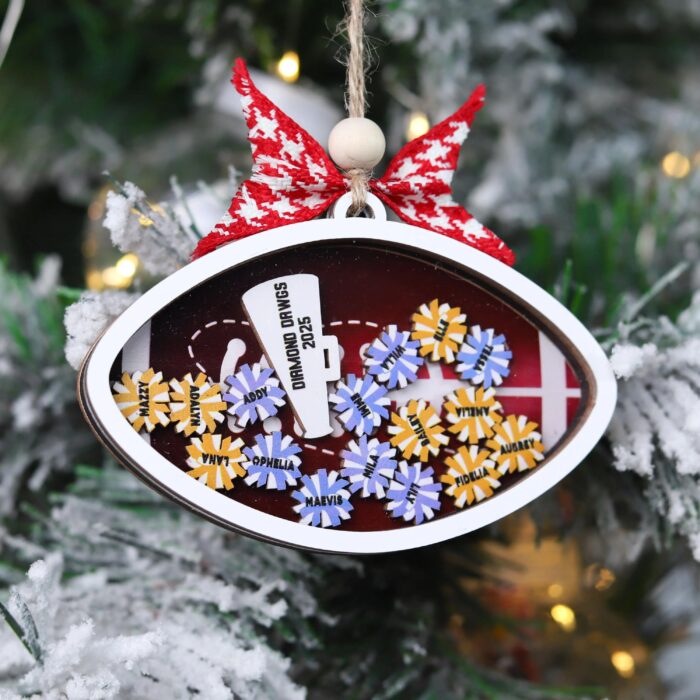 Personalized Football Cheerleader Shaker Ornament | Personalized Ornament - Image 8