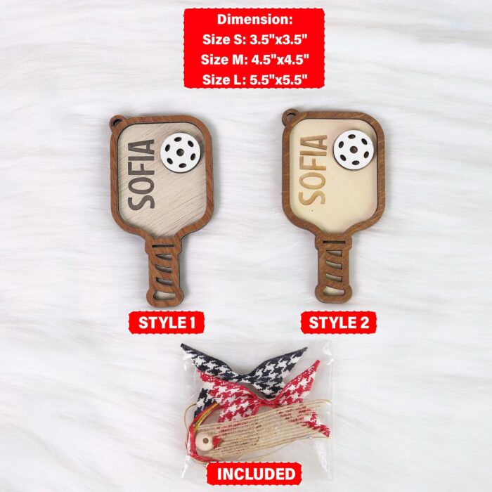 Personalized Pickleball Paddle Christmas Ornament| Personalized Ornament - Image 2