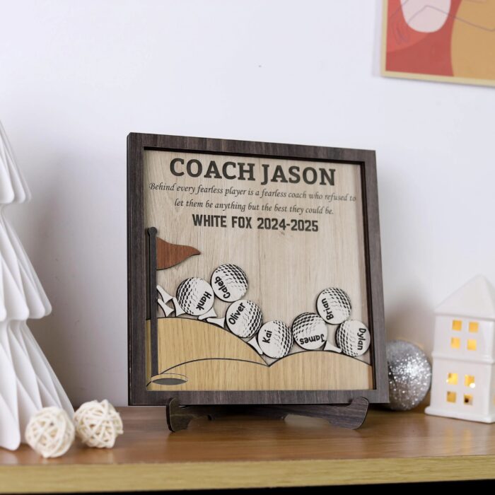 Personalized Golf Coach Shaker Sign | Personalized Sign - Image 6