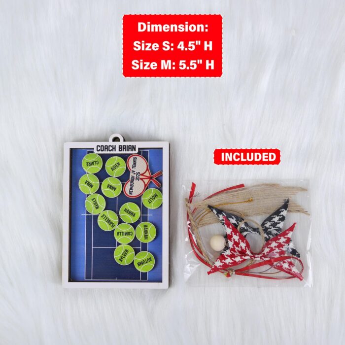 Personalized Tennis Coach Shaker Ornament | Personalized Ornament - Image 2