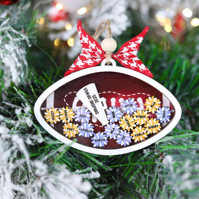 Personalized Football Cheerleader Shaker Ornament | Personalized Ornament