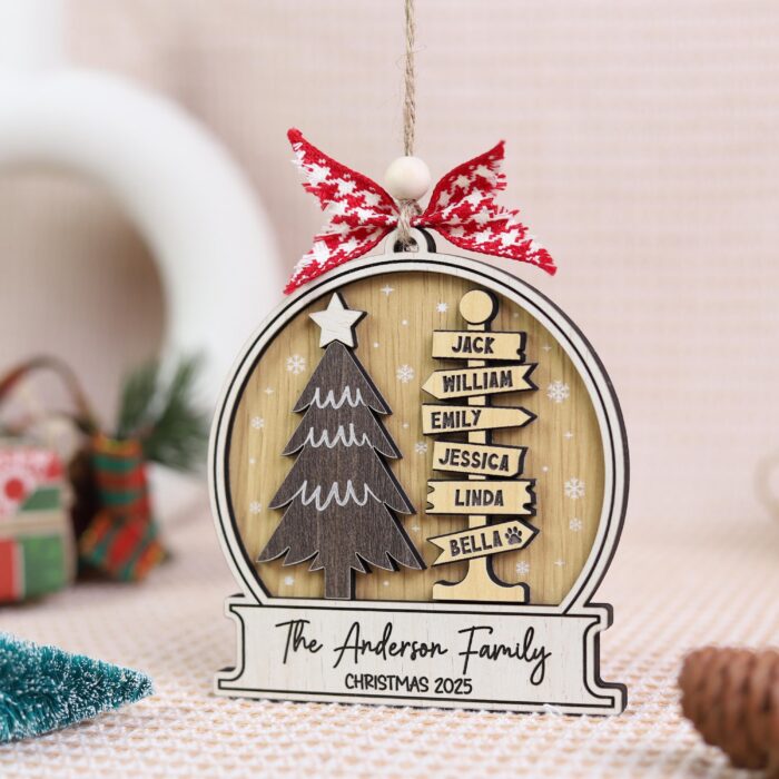 Personalized Family Name Christmas Ornament – Custom Family Name Keepsake | Personalized Ornament - Image 7
