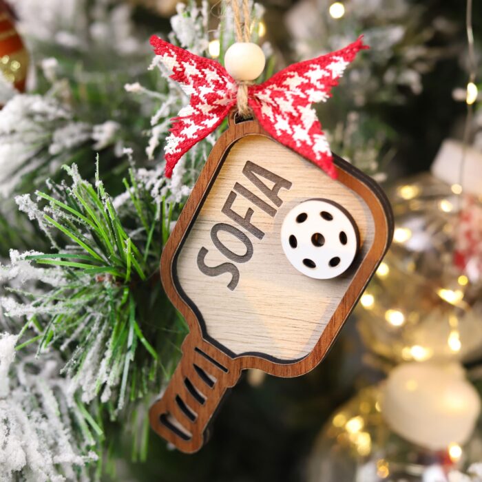 Personalized Pickleball Paddle Christmas Ornament| Personalized Ornament - Image 6
