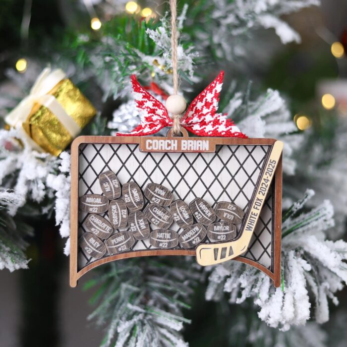 Personalized 4D Hockey Shaker Ornament | Personalized Ornament - Image 4