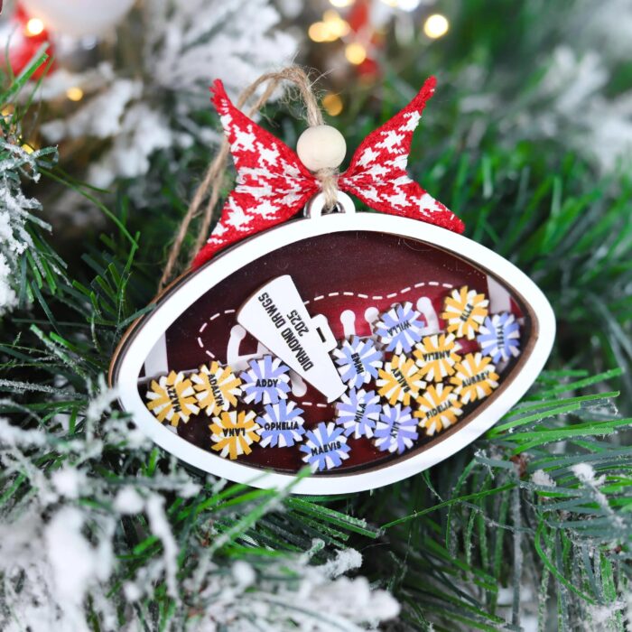 Personalized Football Cheerleader Shaker Ornament | Personalized Ornament - Image 9