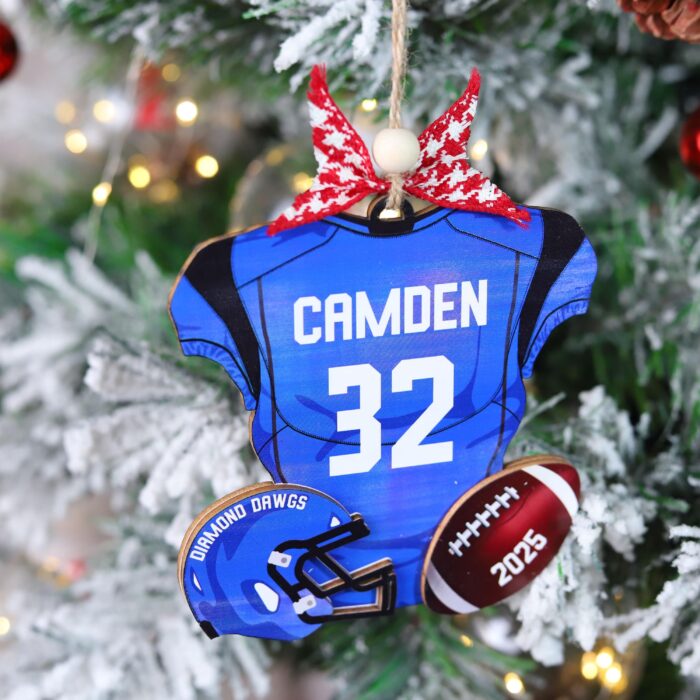 Personalized Football Christmas Ornament | Personalized Ornament - Image 6