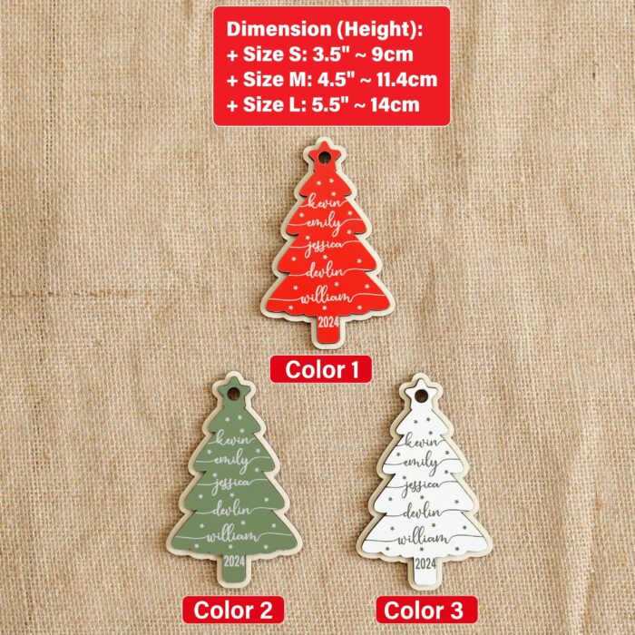 Personalized Grandkids & Pets Name Christmas Ornament | Personalized Ornament - Image 2